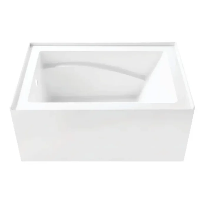 Aqua Eden 48 in. x 32 in. Acrylic Rectangular Alcove Soaking Bathtub with Left Drain in Glossy White