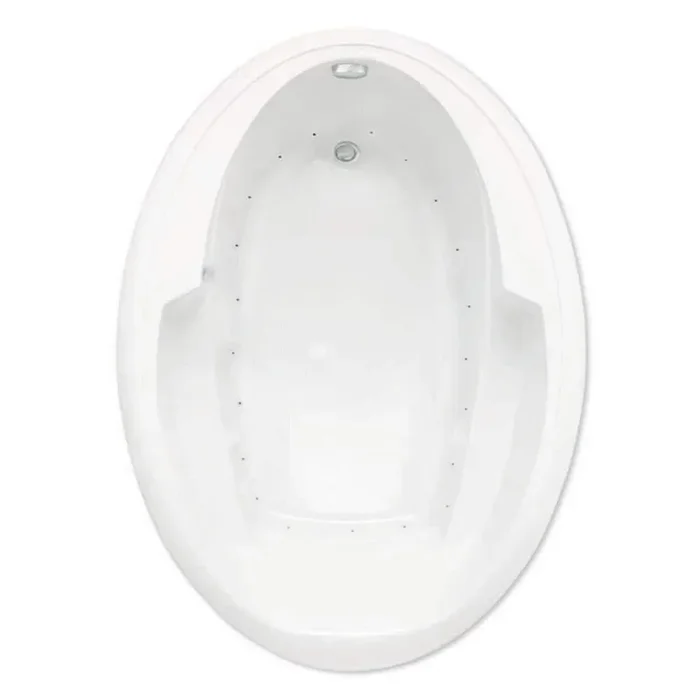 Ariel I 60 in. Acrylic Reversible Drain Oval Drop-In Air Bath Tub in White