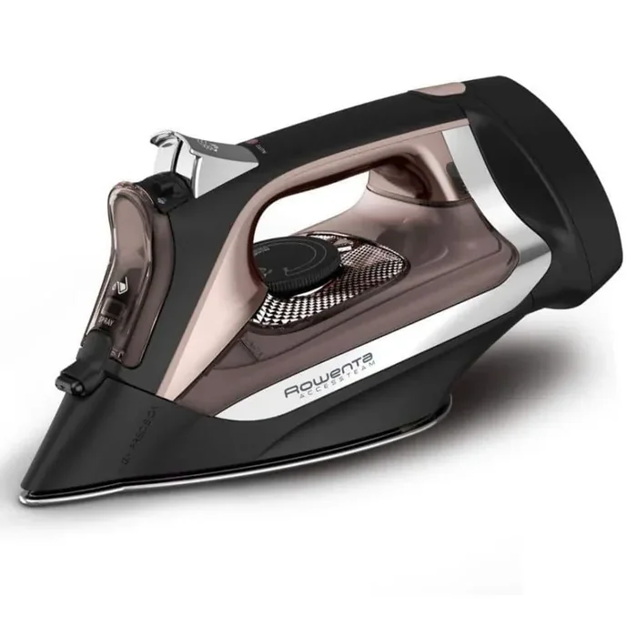 Auto-Shut Off Iron with Stainless Steel Soleplate and Retractable Cord, Anti-Drip in Black