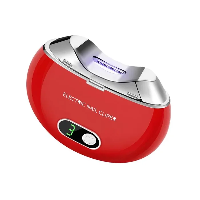 Automatic 3.5 in. x 2.9 in. Personal Care Products Grooming Aids Nail Clipper Red