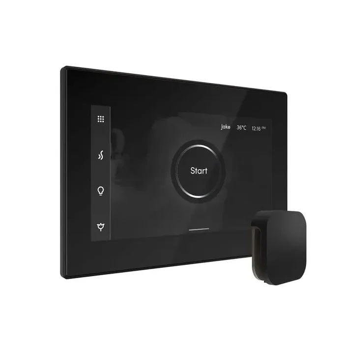Bliss Steam Shower Control Package with iSteamX Control and Steamhead in Black Matte Black