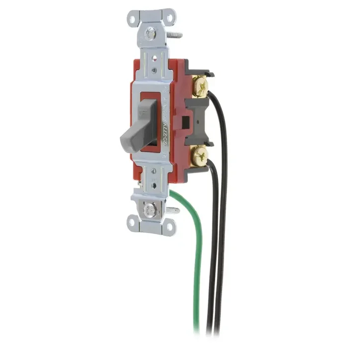 Bryant Hubbell Wiring Device-Kellems Switch Cat#1222GY With 8 Inch Leads (1222PWGY)