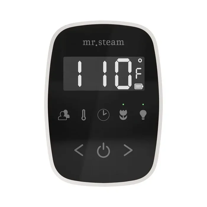 ButlerFlex Max Steam Shower Control Package with TempoFlex Control and Linear Steamhead in Black White