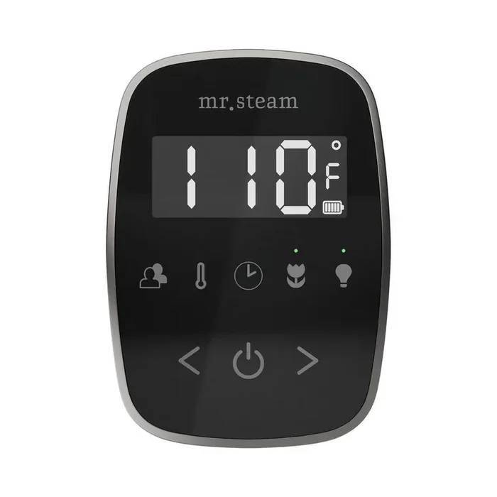 ButlerFlex Max Steam Shower Control Package with TempoFlex Control and Linear Steamhead in Black Satin Steel