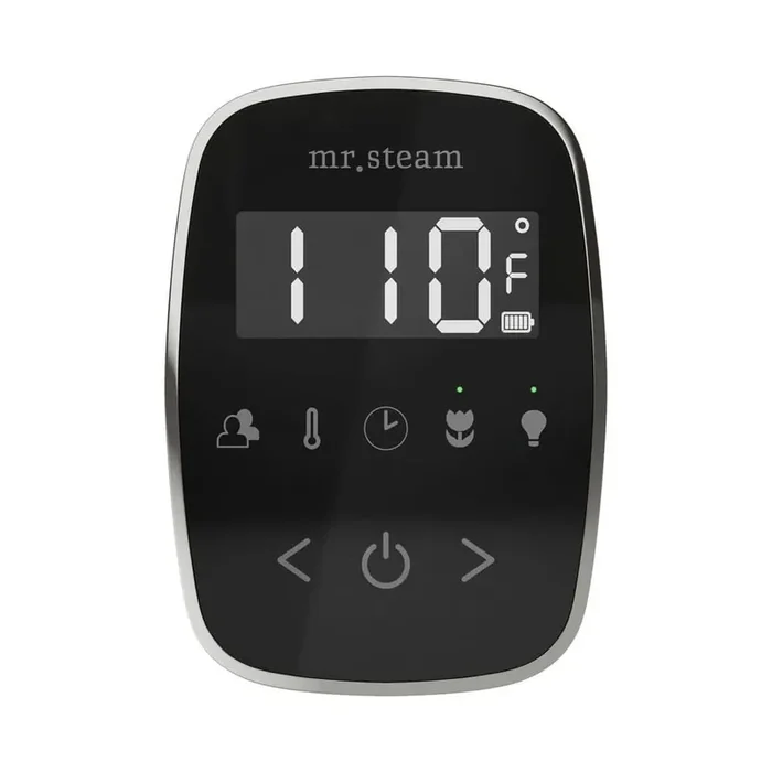 ButlerFlex Max Steam Shower Control Package with TempoFlex Control and Linear Steamhead in Black Brilliant Black