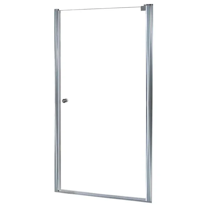 Cove 22.5 in. to 24.5 in. x 72 in. Semi-Framed Pivot Shower Door in Silver with 1/4 in. Clear Glass