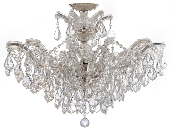 Crystorama – 4439-CH-CL-SAQ_CEILING – Six Light Semi Flush Mount – Maria Theresa – Polished Chrome – 4439CHCLSAQCEILING