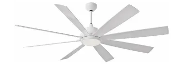 Delta Breez Riovista 72 Inch Ceiling Fan White 8 Blade With Remote And 20W Dimmable LED Light (VCA728LED-HEWH)