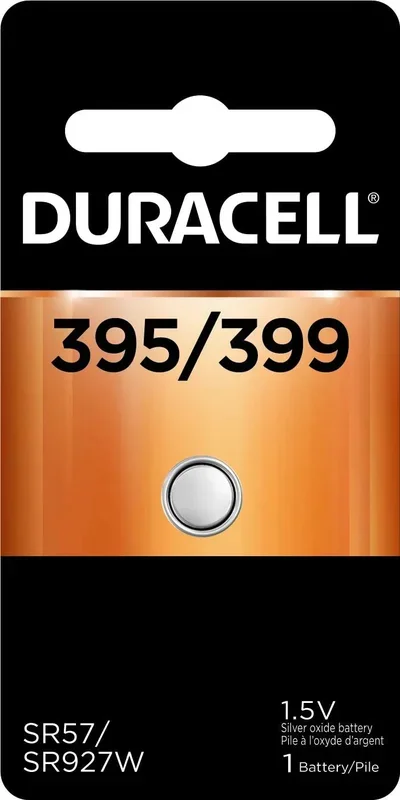 Duracell 4133366142 Watch Silver Oxide 1.5V 1 Pack Blister (D395/399PK)