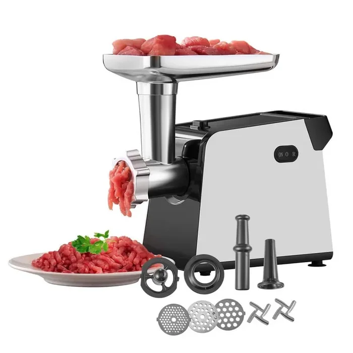 Electric Meat Grinder, 3 lbs./Min, Stainless Steel Sausage Maker with Blade, Electric Meat Grinder for Home Kitchen