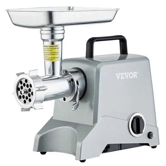 Electric Meat Grinder, 5 Lb/Min Capacity, 575W(800W MAX) Industrial Meat Mincer with Blade in Silver