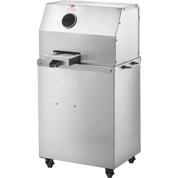 Electric Sugar Cane Juicer, 800-Watt Machine w/ 661 lb./H Output 3 Stainless Steel Rollers 2.4 in. Inlet Juice Extractor
