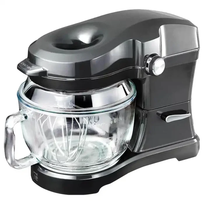 Elite Ovation 5 qt. 10-Speed Gray Stand Mixer With Pour-In Top, Beater, Whisk, Dough Hook