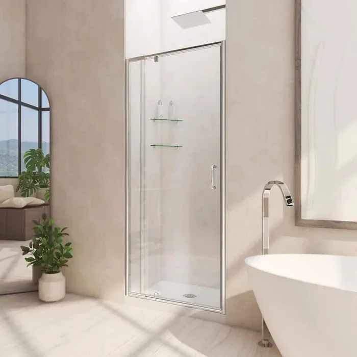 Flex 28 to 32 in. x 72 in. Framed Pivot Shower Door in Chrome