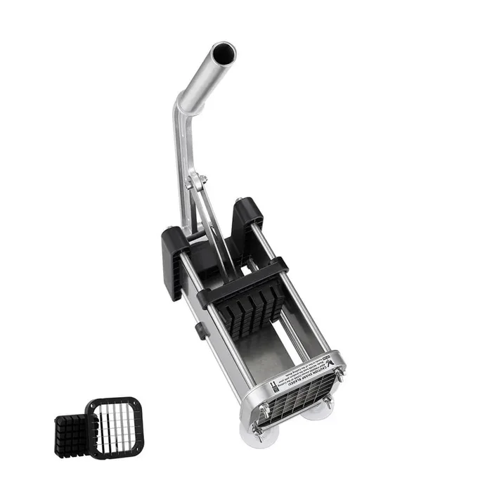 French Fry Cutter, Potato Slicer with Stainless Steel Blade, Suction Cups, Ideal for Veggies, Kitchen and Restaurant