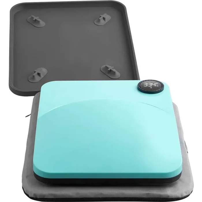 Heat Press, 10 x 12 in. Compact Design, Multi-Use Sublimation Transfer Machine with Teflon Covering, Simplifies Pressing