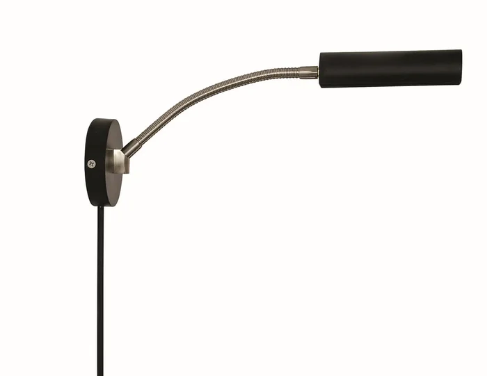 House of Troy – FN175-BLK/SN – LED Wall Swing Lamp – Fusion – Black/Satin Nickel