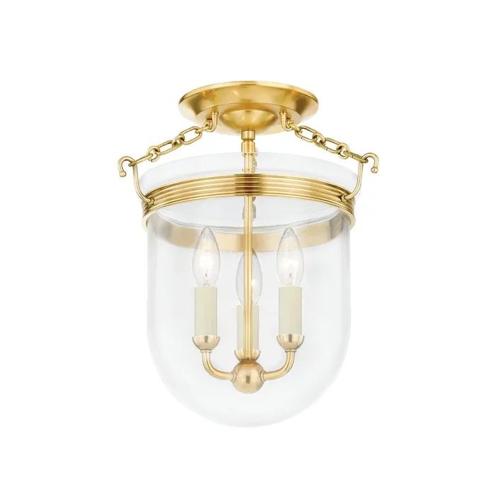 Hudson Valley – Three Light Semi Flush Mount – Rousham