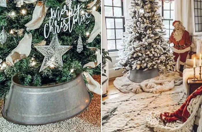 *HUGE* Galvanized Tree Collar | Festive Farmhouse – Decor Steals