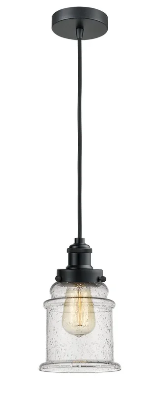 Innovations – 100BK-10BK-1H-BK-G184 – One Light Mini Pendant – Edison – Matte Black