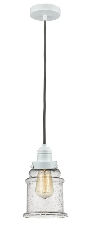 Innovations – 100W-10GY-2H-W-G184 – One Light Mini Pendant – Winchester – White