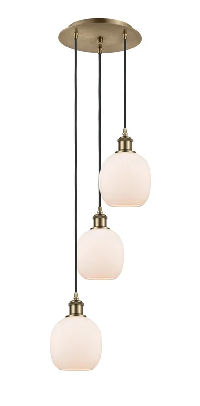 Innovations – 113B-3P-AB-G101 – LED Pendant – Ballston – Antique Brass