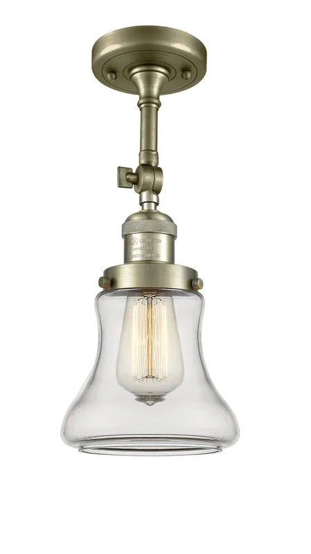 Innovations – 201F-AB-G192 – One Light Semi-Flush Mount – Franklin Restoration – Antique Brass