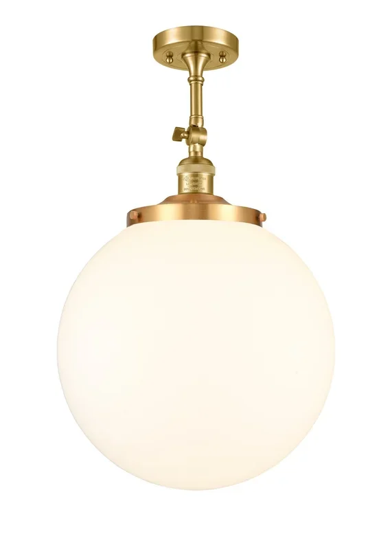 Innovations – 201F-SG-G201-14 – One Light Semi-Flush Mount – Franklin Restoration – Satin Gold