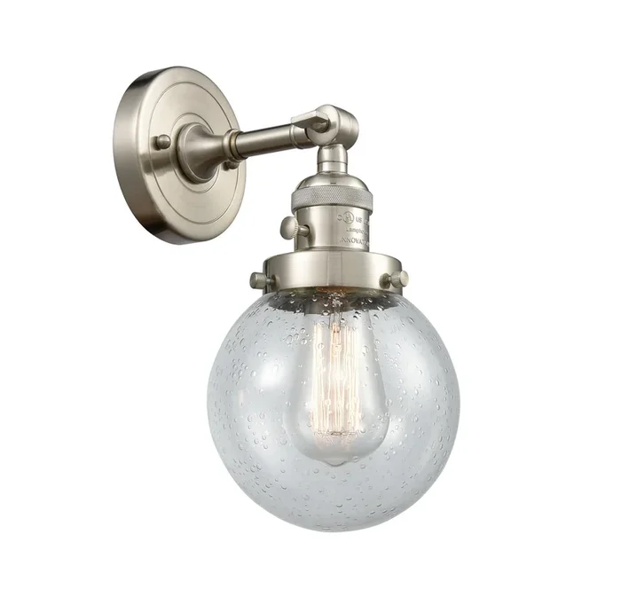 Innovations – 203SW-SN-G204-6 – One Light Wall Sconce – Franklin Restoration – Brushed Satin Nickel