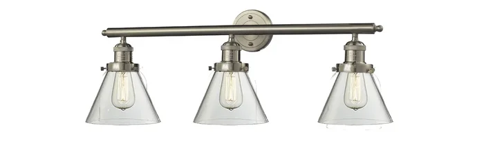 Innovations – 205-SN-G42 – Three Light Bath Vanity – Franklin Restoration – Brushed Satin Nickel