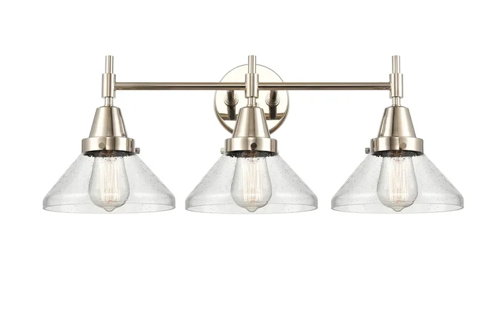 Innovations – 447-3W-PN-G4474 – Three Light Bath Vanity – Caden – Polished Nickel – 4473WPNG4474