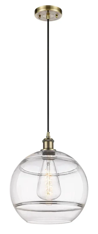 Innovations – 516-1P-AB-G556-12CL – One Light Mini Pendant – Ballston – Antique Brass – 5161PABG55612CL