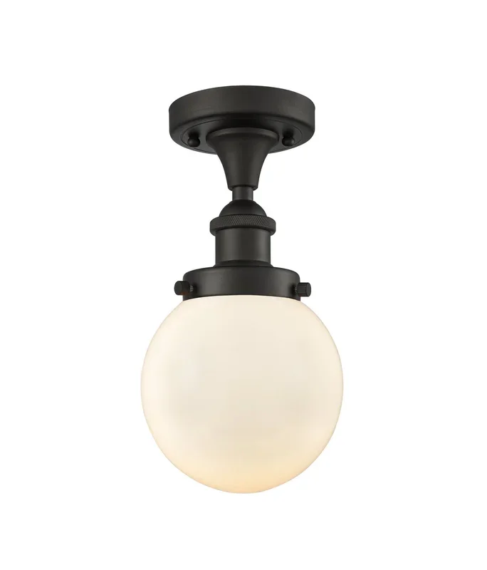 Innovations – 916-1C-OB-G201-6 – One Light Semi-Flush Mount – Ballston Urban – Oil Rubbed Bronze – 9161COBG2016