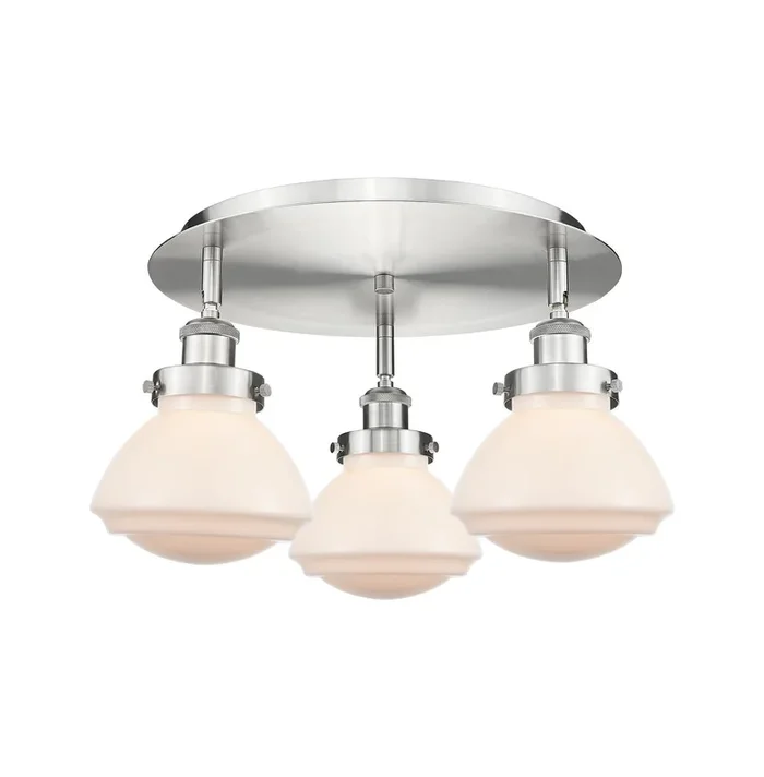 Innovations – 916-3C-SN-G321 – Three Light Flush Mount – Ballston Urban – Satin Nickel – 9163CSNG321