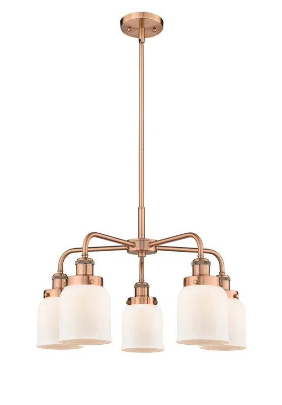 Innovations – 916-5CR-AC-G51 – Five Light Chandelier – Ballston Urban – Antique Copper – 9165CRACG51