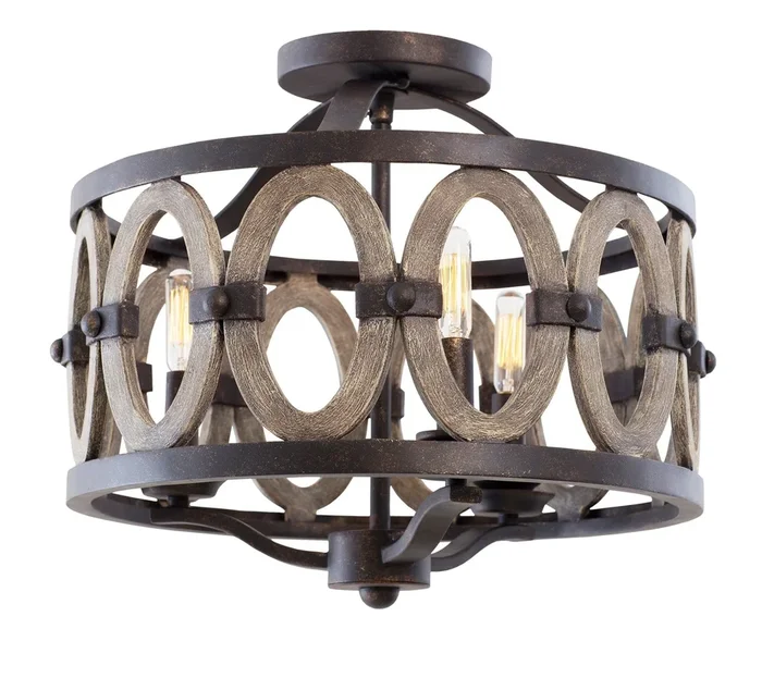 Kalco – Three Light Flush Mount – Belmont