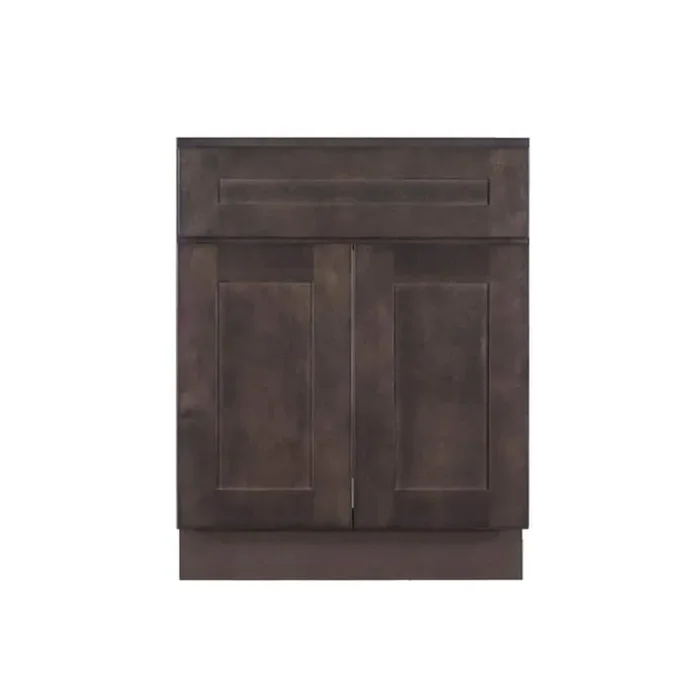 Lancaster Shaker Assembled 24 in. W x 21 in. D x 33 in. H Bath Vanity Cabinet with 2 Doors in Vintage Charcoal