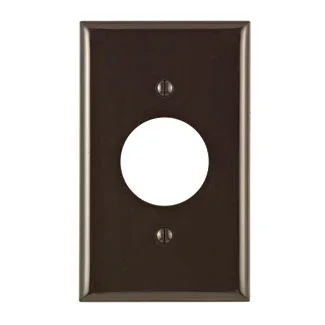 Leviton 1-Gang Single 1.406 Inch Hole Device Receptacle Wall Plate Standard Size Thermoplastic Nylon Device Mount Brown Familia (80704)