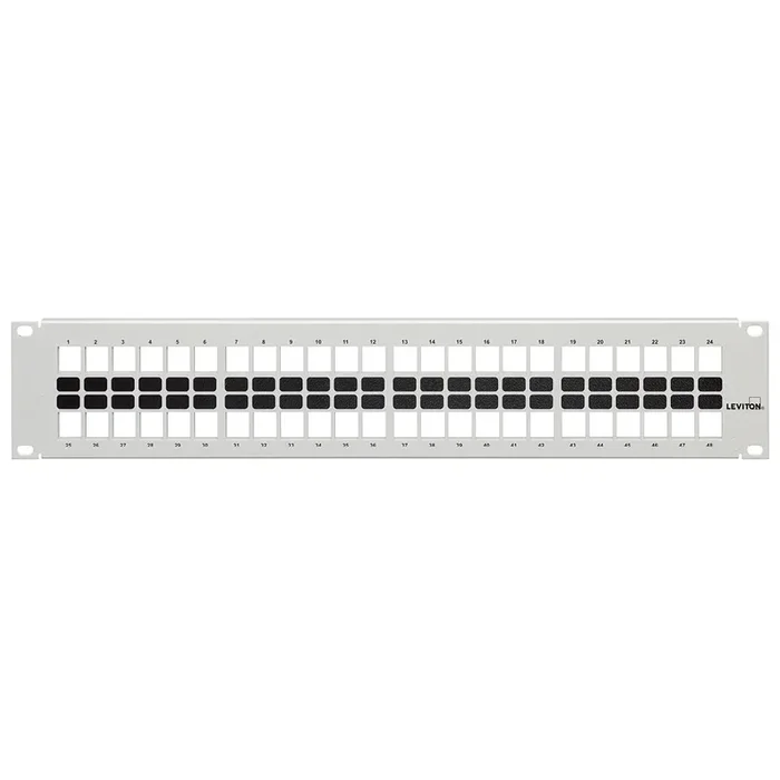 Leviton 48-Port 2RU White QuickPort Patch Panel (49255-W48)