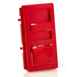 Leviton Color Change Kits For IllumaTech Fluorescent Dimmer And Fan Speed Control Red (IPKIT-LNR)