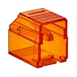 Leviton Secure RJ Housing Orange Color Transparent Pack Of 48 With Key (SRJHS-O)