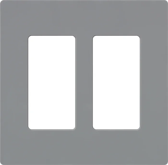 Lutron Claro Wall Plate 2-Gang Gray (CW-2-GR)
