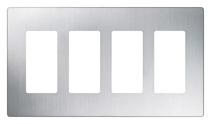 Lutron Claro Wall Plate 5-Gang Stainless Steel (CW-5-SS)