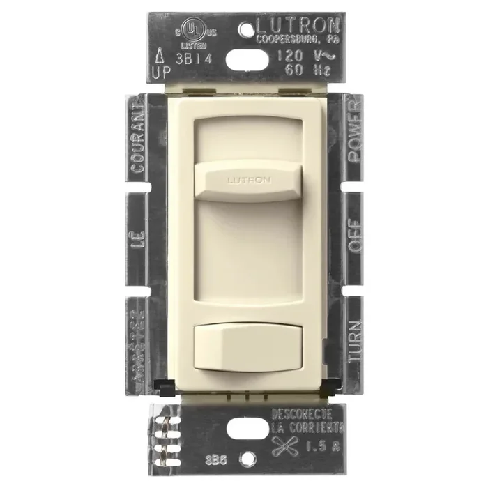 Lutron Contour 1.5A Fan 3-Way 3-Speed Almond (CTFSQ-F-AL)
