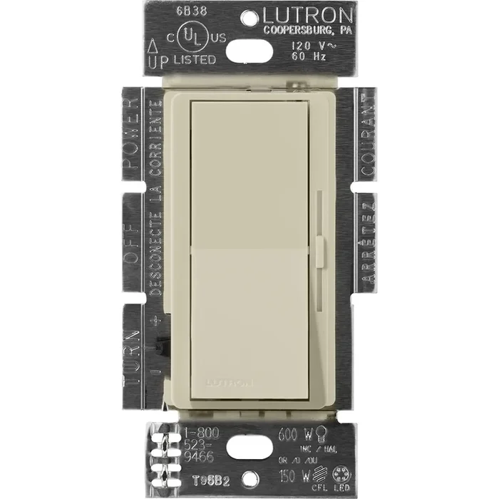 Lutron Diva 3-Wire Fluorescent Ballast/LED Driver Dimmer 277V 6A Clay (DVSCF-103P-277CY)