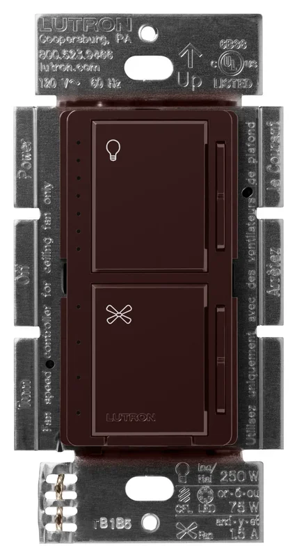 Lutron Maestro 1.5A/75W Fan/Light Speed Control Brown (MACL-LFQ-BR)