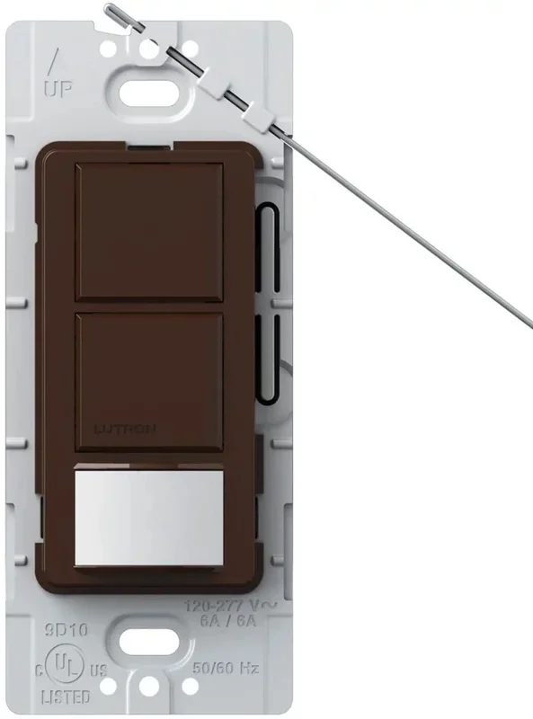 Lutron Maestro DV 6A Occupancy Sensor Single-Pole Dual Circuit Brown (MS-OPS6-DDV-BR)