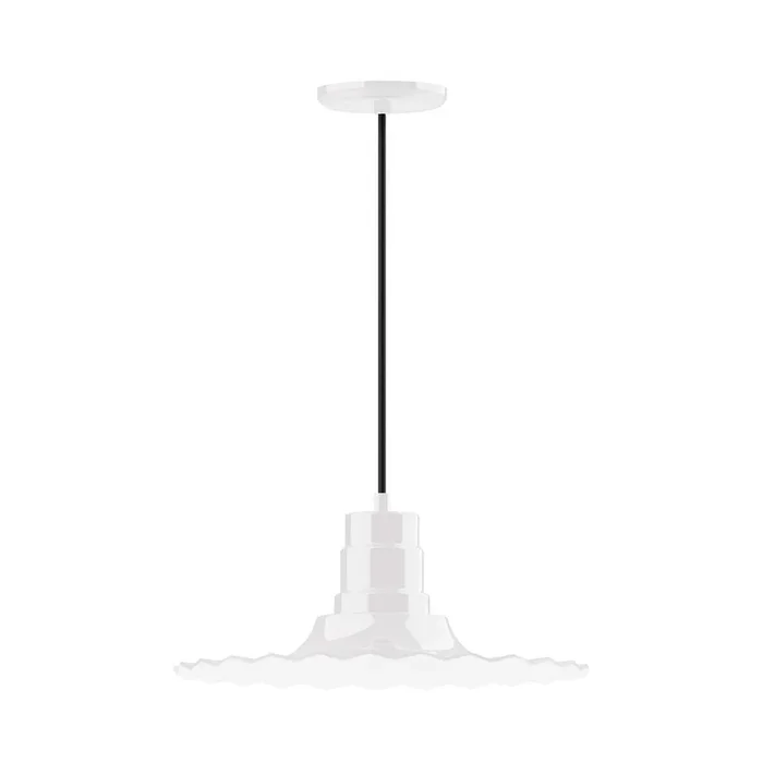 Montclair Light Works – PEB159-44-C20-G06 – One Light Pendant – Radial – White – PEB15944C20G06