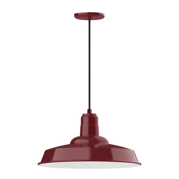 Montclair Light Works – PEB185-55-C20-L13 – LED Pendant – Warehouse – Barn Red – PEB18555C20L13