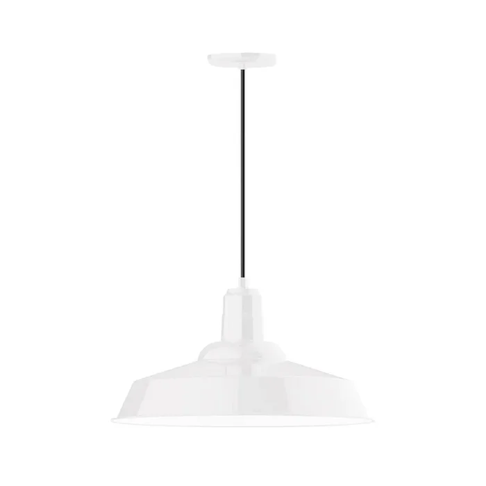 Montclair Light Works – PEB186-44-C12 – One Light Pendant – Warehouse – White – PEB18644C12